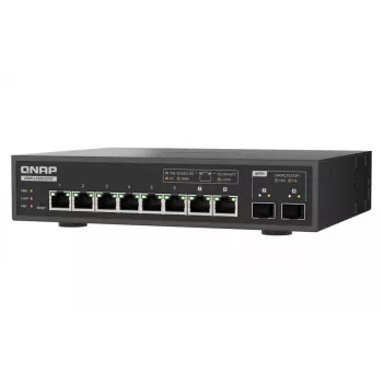 QNAP QSW-L3208-2C6T tinklo jungiklis, valdomas L2, 10G Ethernet (100/1000/10000), stalinis, juodas