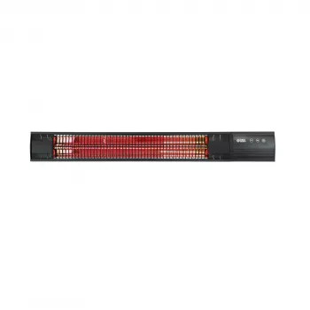 TunaBone TB2580W-01 | Elektrinis sieninis infraraudonųjų spindulių terasinis šildytuvas | 2500 W | 3 galios lygiai | iki 25 m² | Juoda | IP55