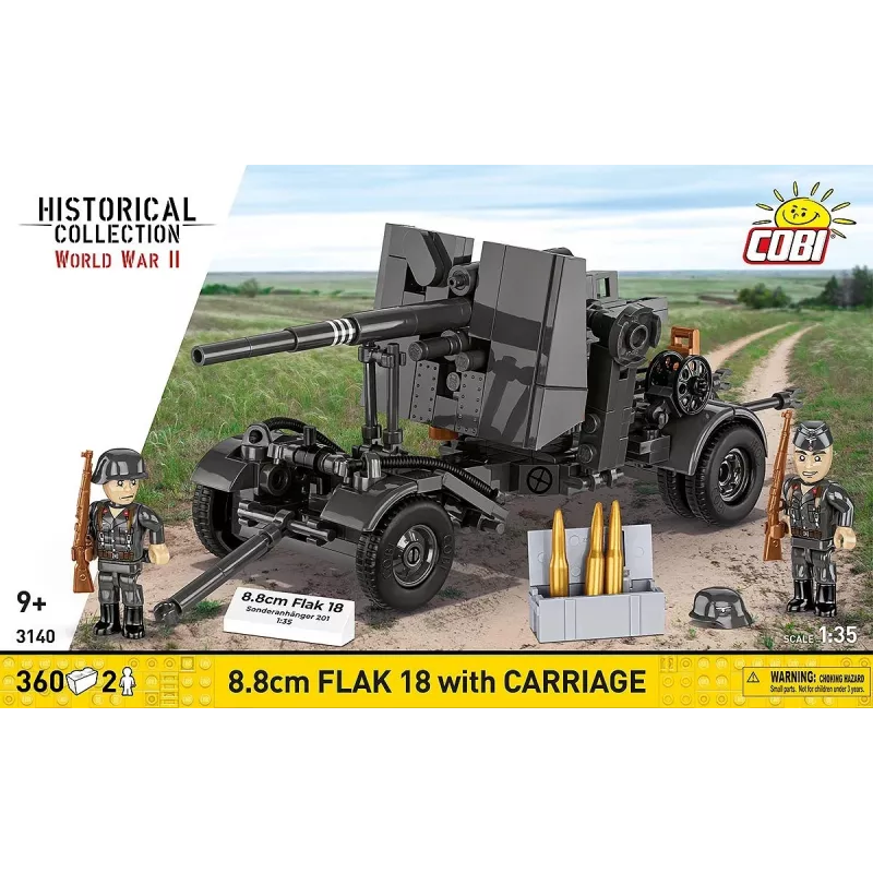Konstruktorius Cobi 8,8 cm Flak su priekaba — 360 detalių