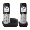 DECT belaidis telefonas Panasonic KX-TGU442 — 2 rageliai, skambučio numerio atpažinimas, 2,1 colio ekranas, juodas/sidabrinis