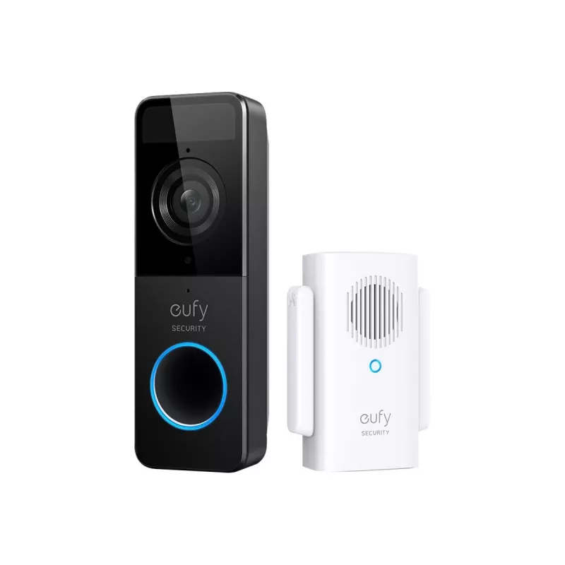 Eufy Security vaizdo durų skambutis E8220311, juodas