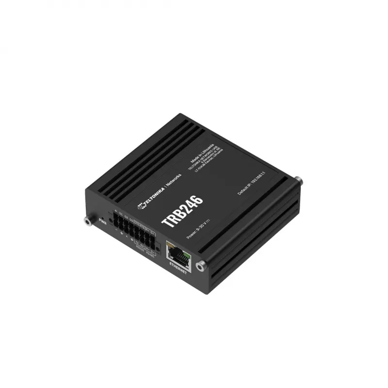 Teltonika TRB246 pramoninis maršrutizatorius, IoT LTE šliuzas Cat 4, 1x RJ45 100 Mb/s, IP30