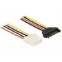 Vidinis maitinimo laidas DeLOCK 60136 0,2 m SATA 15 kontaktų į Molex 4 kontaktų
