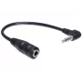 Garso adapterio laidas DeLOCK 65397 0,14 m 2,5 mm kištukas – 3,5 mm lizdas, juodas