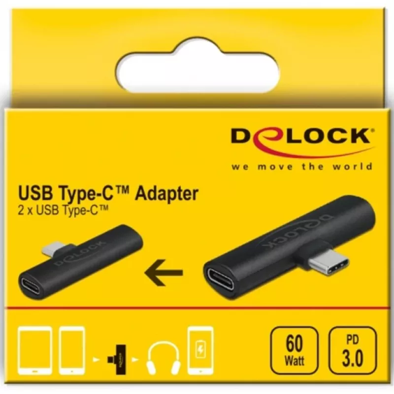 Adapteris USB Type-C į 2 x USB Type-C PD DeLOCK 64114