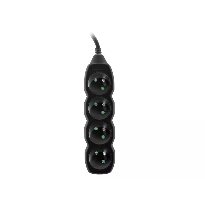 Tracer PowerCord ilgintuvas, 4 lizdai, 3 m, juodas