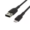 Belkin PVC USB-A – Lightning 3m Juoda