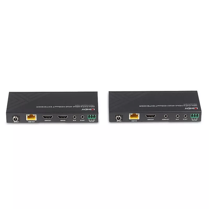 Lindy 38217 HDBaseT ilgintuvas 150 m Cat.6 kabeliu, HDMI 4K60, IR ir RS-232, siųstuvas bei imtuvas