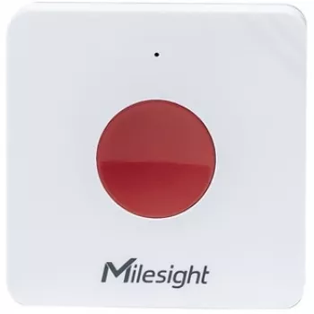 Belaidis medicininis panikos mygtukas Milesight WS101915M, maitinamas baterija LiCoO2, 50×50×18 mm, baltas