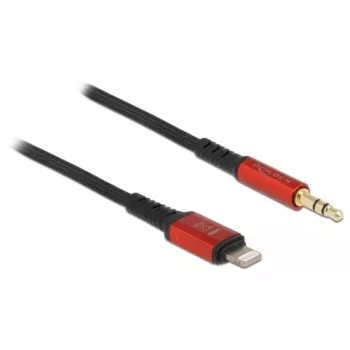 Garso kabelis DeLOCK 86587 1,5 m 3,5 mm Lightning juodas