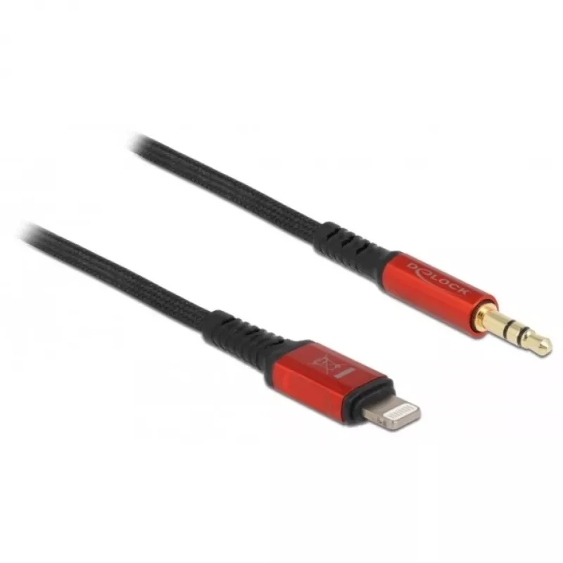 Garso kabelis DeLOCK 86587 1,5 m 3,5 mm Lightning juodas