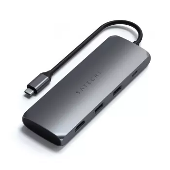 Satechi USB-C Hybrid Multiport Hub (4-in-1 adapter), Kosminė pilka, ST-UCHSEM