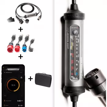 Juice Technology JUICE BOOSTER 3 air Country EU Traveller Set (antracitas/juoda, 1,4 - 11 kW, 3,1 metro laidas)