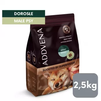 ADDVENA Boosted by superfoods Adult Small Beef - sausas šunų ėdalas - 2,5kg