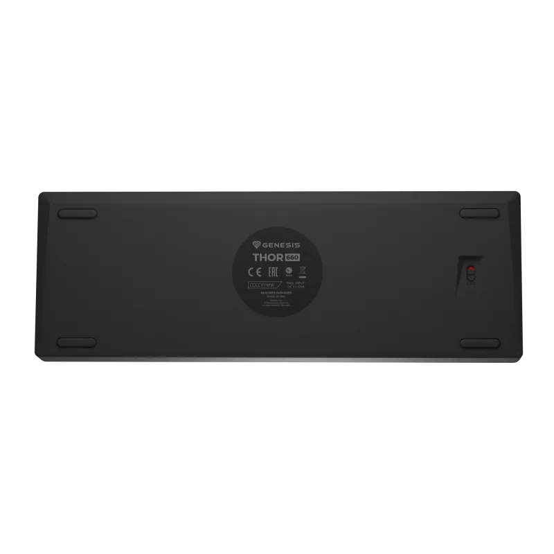 Belaidė mechaninė žaidimų klaviatūra GENESIS THOR 660 G2 US juoda RGB Gateron Brown