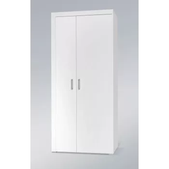 Spinta SAMBA balta/balta blizgi, 900×550×2030 mm, 1 lentyna