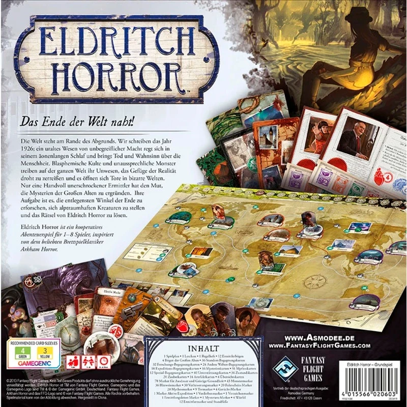 Eldritch Horror pagrindinis žaidimas – šeimos stalo žaidimas