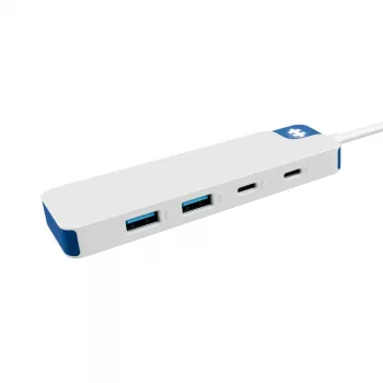 USB-C šakotuvas HYPER HyperDrive Flex HD5200BUGL — 4 prievadai, mėlynas