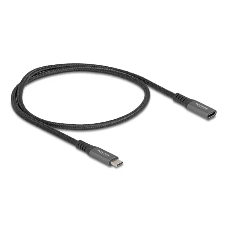 DeLOCK USB ilginimo kabelis USB Type-C kištukas į lizdą 10 Gbps 0,5 m pilkas metalinis