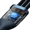 USB kabelis Baseus CASS030003 1,2 m USB A USB-C / Micro USB-A / Lightning mėlyna