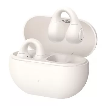 Belaidės ausinės Baseus Bass 15 Clip Open Ear TWS, baltos