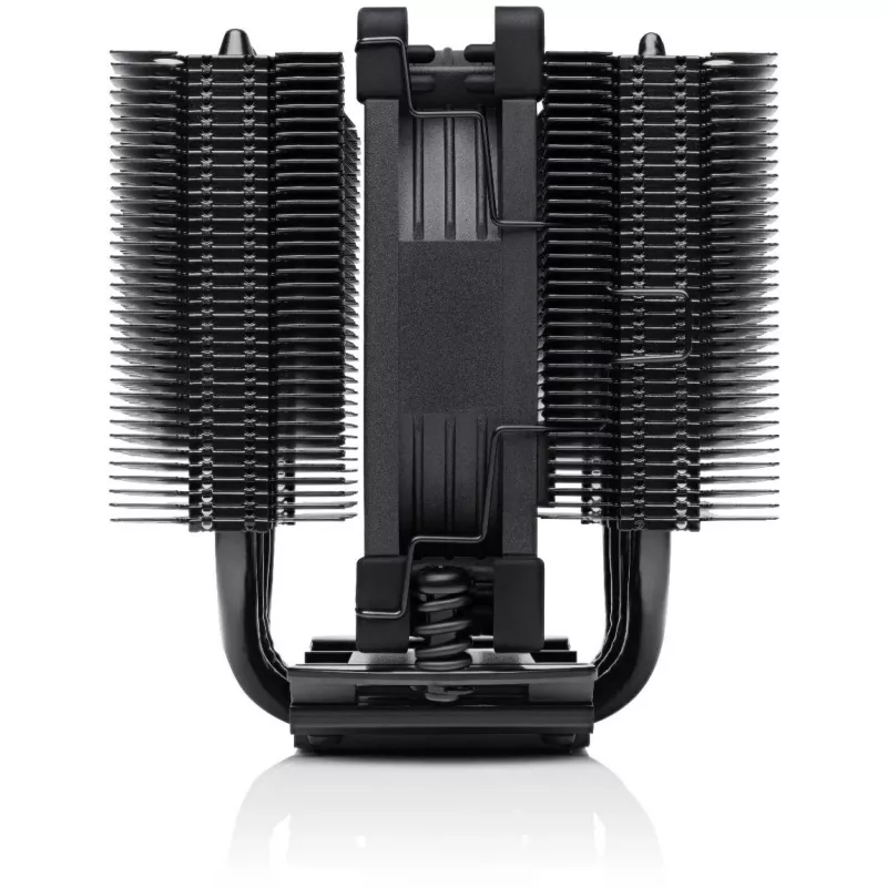 Procesoriaus aušintuvas Noctua NH-D9L CHROMAX.BLACK — 92 mm ventiliatorius, 400–2000 RPM, 22,6 dB, matmenys 95×95×110 mm, svoris 531 g