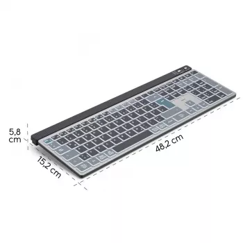 Belaidė klaviatūra WK-750 multi device juoda