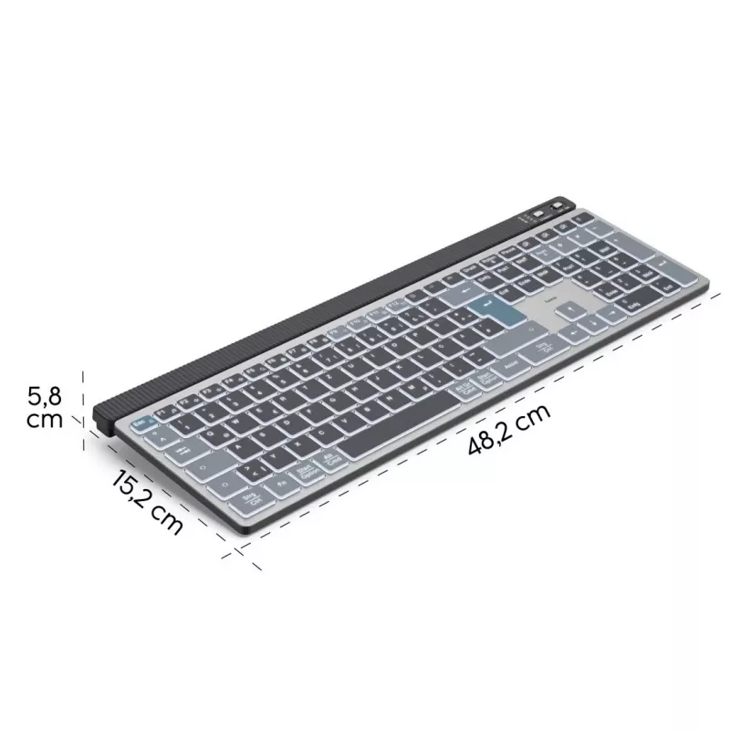 Belaidė klaviatūra WK-750 multi device juoda