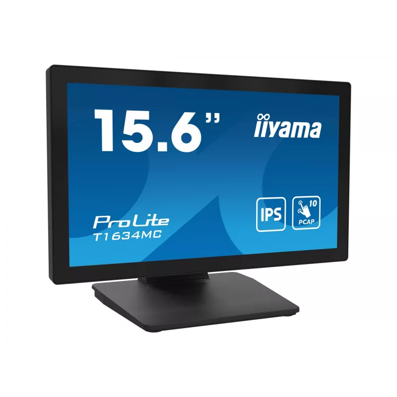 iiyama ProLite T1634MC-B1S monitor kompiuteriui 39,6 cm (15,6 colio) 1920 x 1080 pikselių Full HD LED jutiklinis ekranas juodas