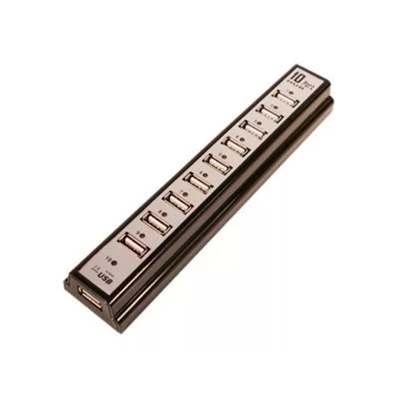 LogiLink UA0096 USB 2.0 mazgas 10 prievadų juodas