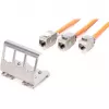 Adapteris Digitus AN-25183 3x Keystone moduliui, nerūdijantis plienas, DIN bėgelis
