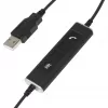 Mono USB ausinės Plusonic 10.1P – vienos ausies ausinės su USB jungtimi, skirtos Teams ir Skype