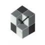 NeXtime 8171 Cubic sieninis laikrodis, 43,5x37 cm, juoda/balta/pilka