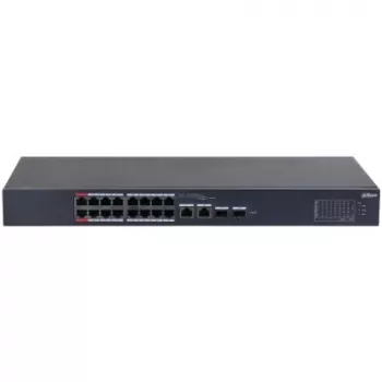 Dahua Technology DH-CS4218-16ET-240 tinklo jungiklis valdomas L2 Gigabit Ethernet (10/100/1000) Power over Ethernet (PoE) juodas