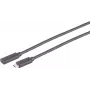 USB laidas S/CONN 13-44025 USB 3.2 Gen 2x2 1 m USB C juodas