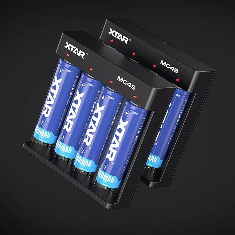 „XTAR MC4S“ įkroviklis cilindrinėms Li-ion 18650 / NiMH baterijoms
