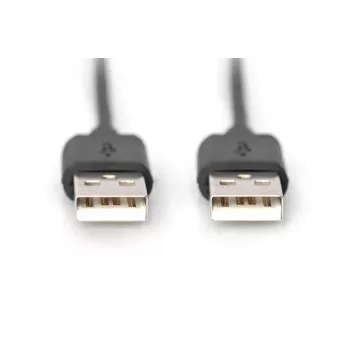 Assmann USB jungiamasis kabelis, tipas A M/M, 3,0 m, USB 2.0 suderinamas, UL, juodas (AK-300100-030-S)