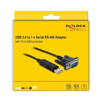 Serijinis kabelis DeLOCK 66283 juodas 1,8 m