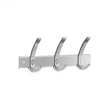 Sieninė pakabų lentyna Kerkmann 6402, visuomeninė sidabrinė, sieninis pakabos strypas