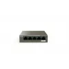 Tinklo jungiklis TENDA TEG1105P-4-63W-EU, 5x Gigabit RJ-45, 4x PoE (57,8 W bendra), 10 Gbit/s perjungimas