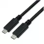 ROLINE USB 3.2 Gen 2 suderinamas laidas C-C ST/ST 10Gbit/s Emark 85W juodas 7 m