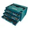 Makita MAKSTOR 3.6 dėžutė smulkioms detalėms, juoda, mėlyna