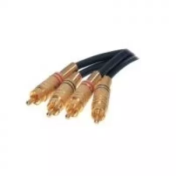 shiverpeaks BASIC-S 2x RCA – 2x RCA 10 m, 2 x RCA – vyriški, 2 x RCA – vyriški, auksuoti, juodi, auksiniai (BS40230)