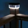 GB128 LED saulės energijos lempa tvoros stulpui, Juoda - Green Blue