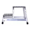 Pakojinė kopėčios Krause 805027, aliuminės, 2 pakopos, max apkrova 150 kg, 680 mm ilgis, 41 cm aukštis