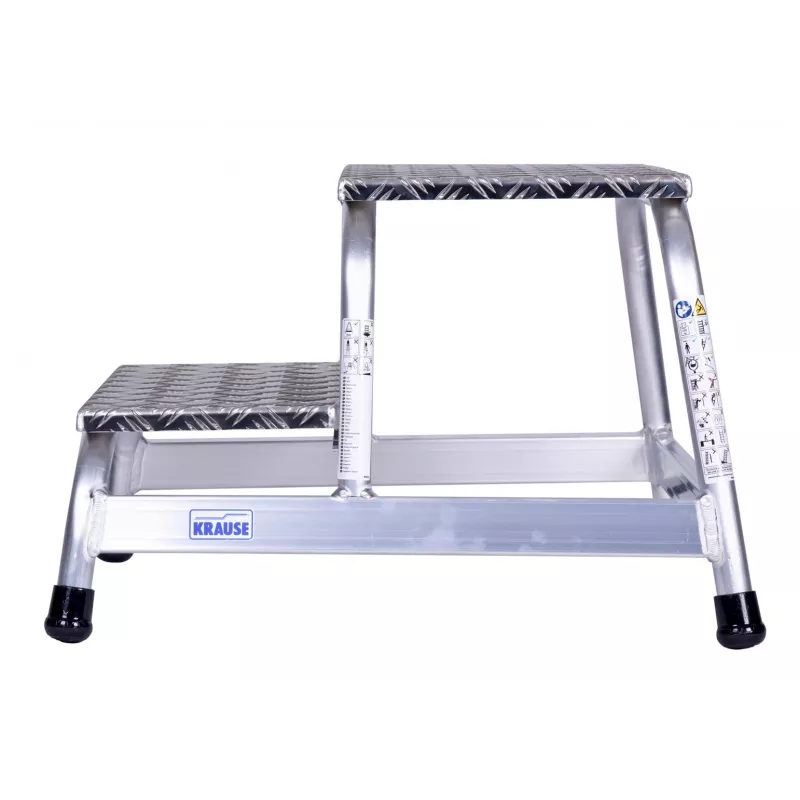 Pakojinė kopėčios Krause 805027, aliuminės, 2 pakopos, max apkrova 150 kg, 680 mm ilgis, 41 cm aukštis