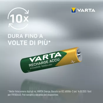 VARTA HR03 AAA įkraunama baterija Accu Power 1000 mAh 05703 4 vnt. Žalia, Geltona