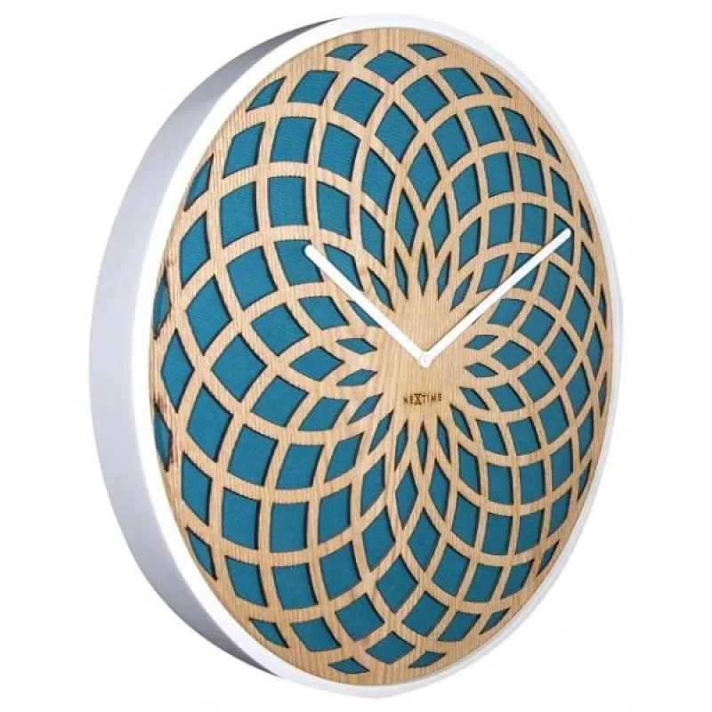 NeXtime klok 3149tq Sun Large sieninis laikrodis, Ø50 cm, turkio spalvos