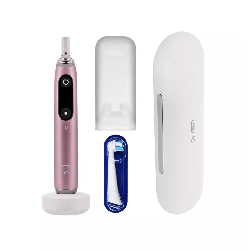 Oral-B iO9 Series 9 elektrinis dantų šepetėlis, rožinio kvarco spalva