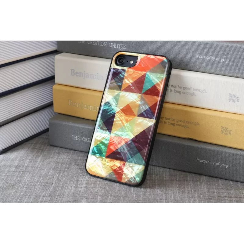 Apsauginis dėklas iKins Apple iPhone 8/7 — mozaikinis raštas, juodas